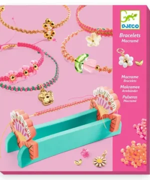 Coffret créatif Bracelets Macramé Roses, DJECO
