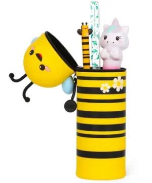 Trousse à crayons en silicone 2 en 1 Kawaii Abeille – Legami