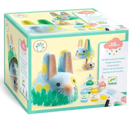 Peindre avec ses doigts Trio de Lapinous, DJECO