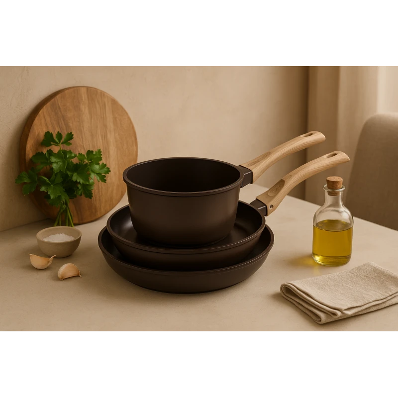 L'Incroyable Kit poêles et casseroles à poignée amovible Moka, Cookut – Image 3