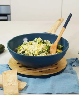 L'Incroyable Wok Cookut 28 cm Revêtement céramique Myrtille, Cookut