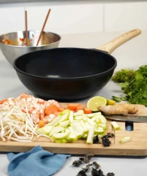 L'Incroyable Wok Cookut 28 cm Revêtement céramique Graphite,Cookut