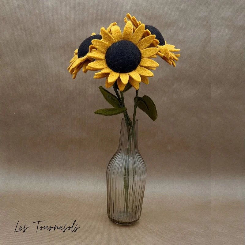Branche de Tournesol en Feutrine, New Heidi