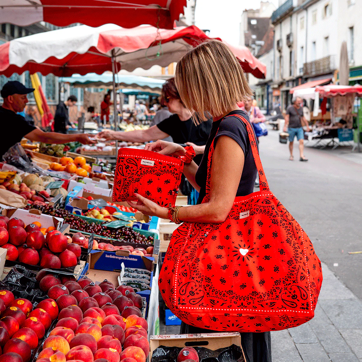 Pochette matelassée Bandana Rouge, Mon Petit Léon – Image 4