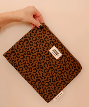 Pochette plate XXL Léopard Marron, Mon Petit Léon