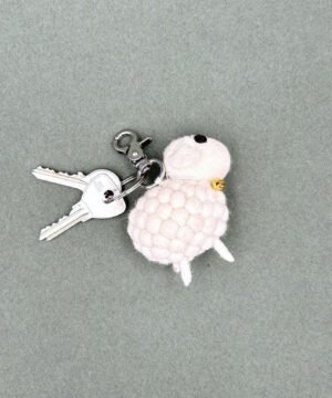 Porte-clé Mouton en Laine Feutrée Blanc, New Heidi