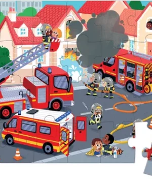 Alternative view of Puzzle Sapeurs-Pompiers 24 Pièces, Janod