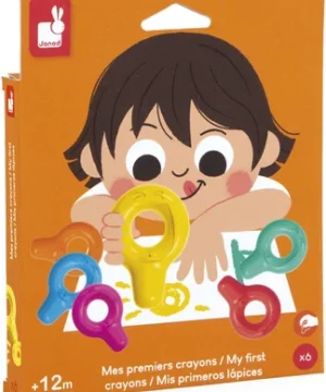 Alternative view of Mes Premiers Crayons – 6 Crayons de Cire, Janod