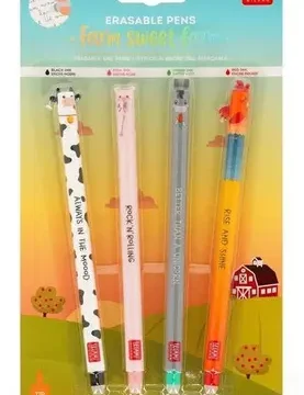 Lot de 4 Stylos à Encre Gel Effaçable, Legami