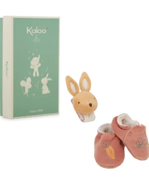 Peluche d'activités Bracelet & Chaussons Lapin Marron, Kaloo