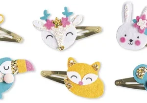 Alternative view of 6 Barrettes Animaux Pailletées à Créer, Janod