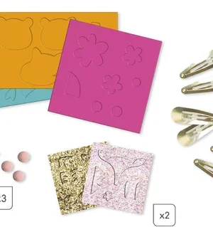 6 Barrettes Animaux Pailletées à Créer, Janod – Image 4