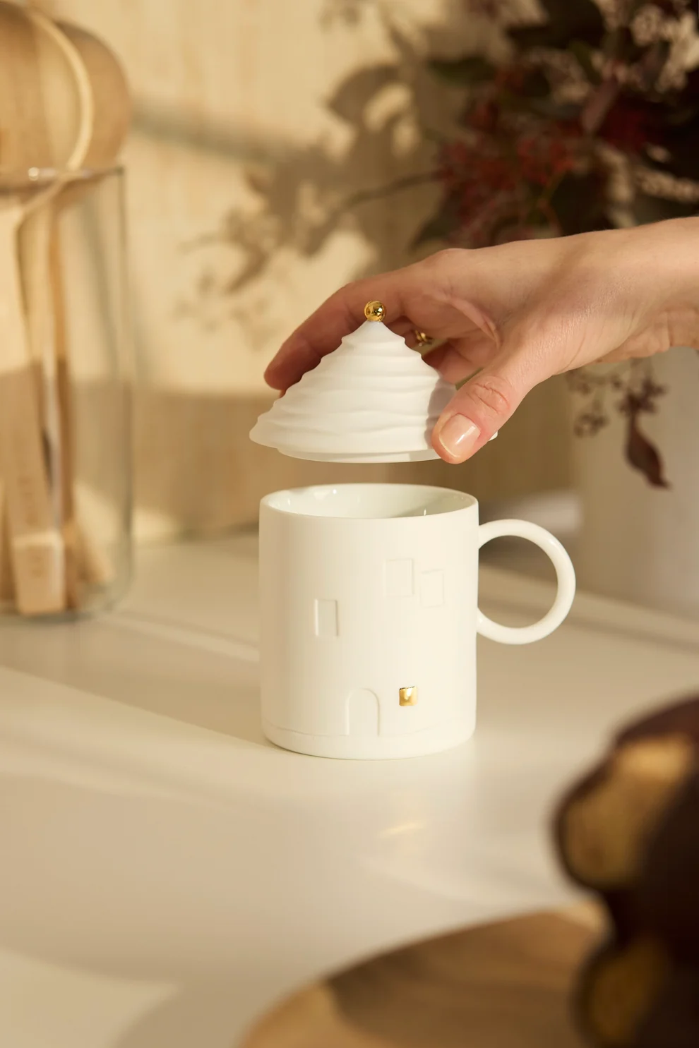 Grande Tasse en Porcelaine « Maison » en Forme de Boule, RÄDER – Image 3