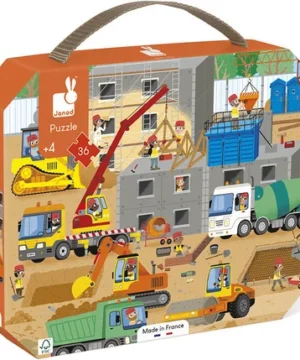 Puzzle Chantier 36 Pièces en Valisette, Janod
