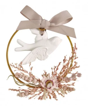 Couronne florale Colombe parfumée – Fleur de Coton, Mathilde M.