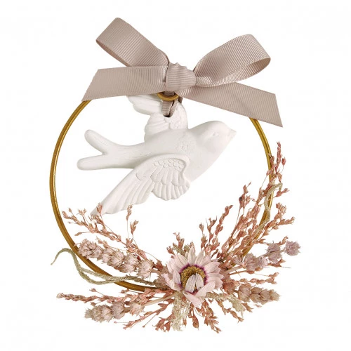 Couronne florale Colombe parfumée – Fleur de Coton, Mathilde M.