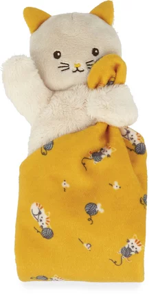 Carré Douceur Peluche Chat Jaune 14 cm, Kaloo – Image 6
