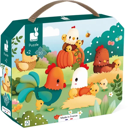 Puzzle Ferme 20 Pièces, Janod