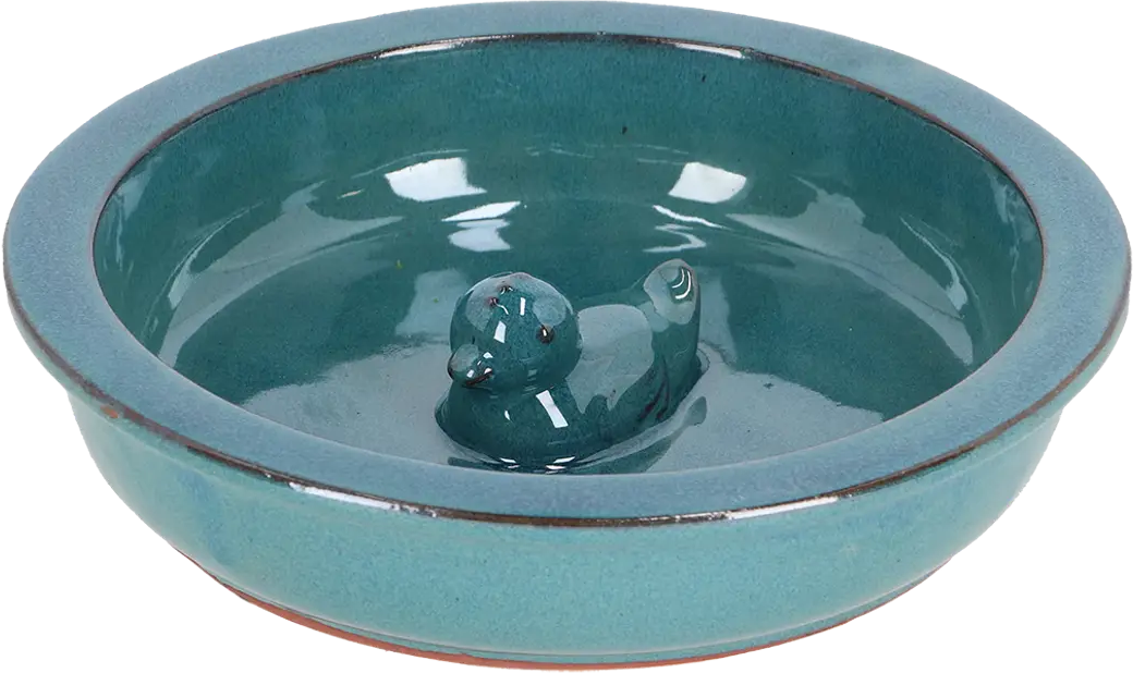 Bain d'Oiseau Rond avec Canard, Esschert Design