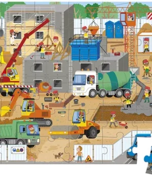 Alternative view of Puzzle Chantier 36 Pièces en Valisette, Janod