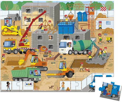 Puzzle Chantier 36 Pièces en Valisette, Janod – Image 2
