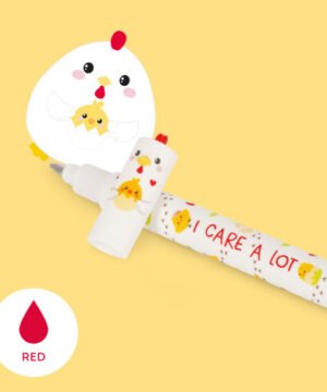 Stylo à Encre Gel Effaçable Poule Rouge, Legami – Image 3