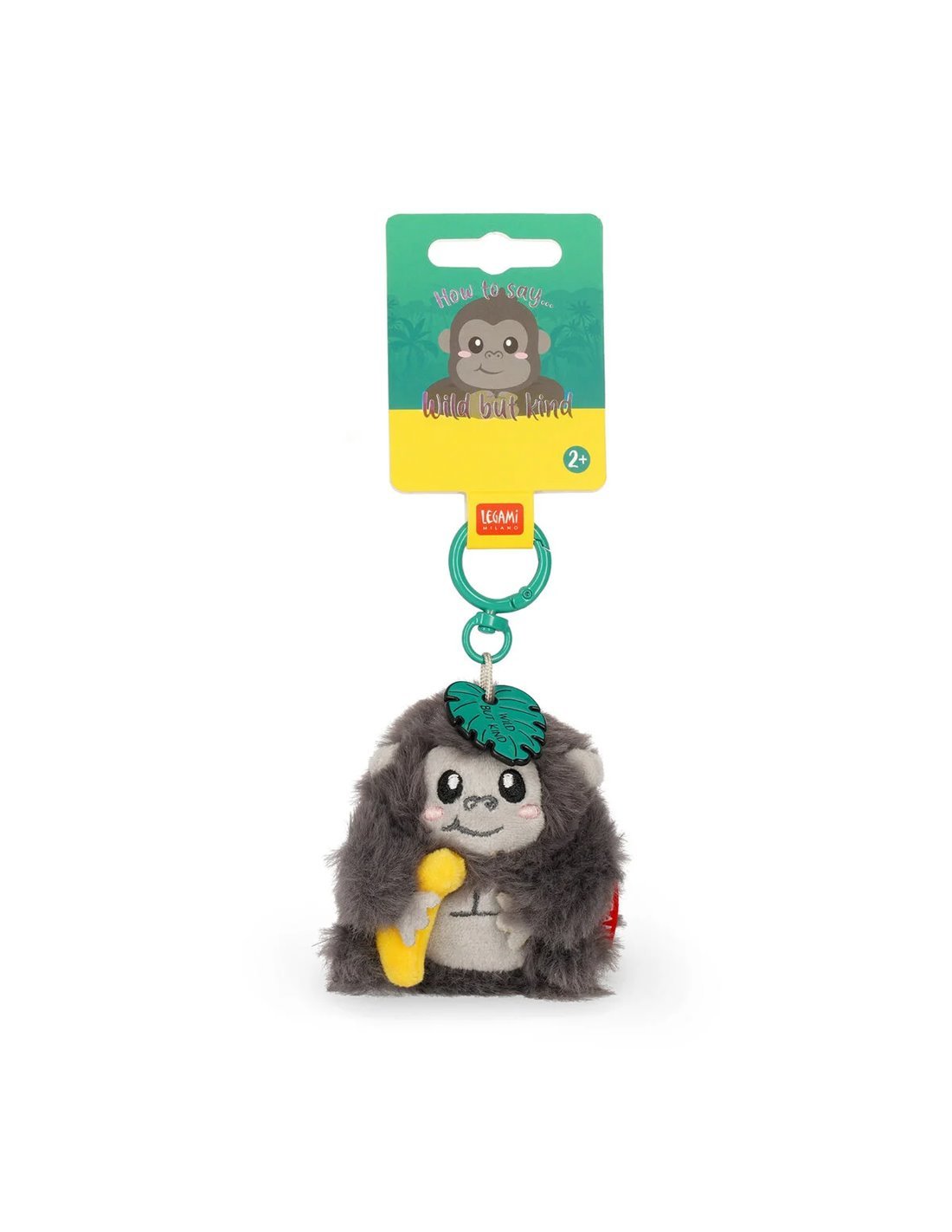 Porte-clés en Peluche Gorilla – Tiny Super Soft!, Legami – Image 2