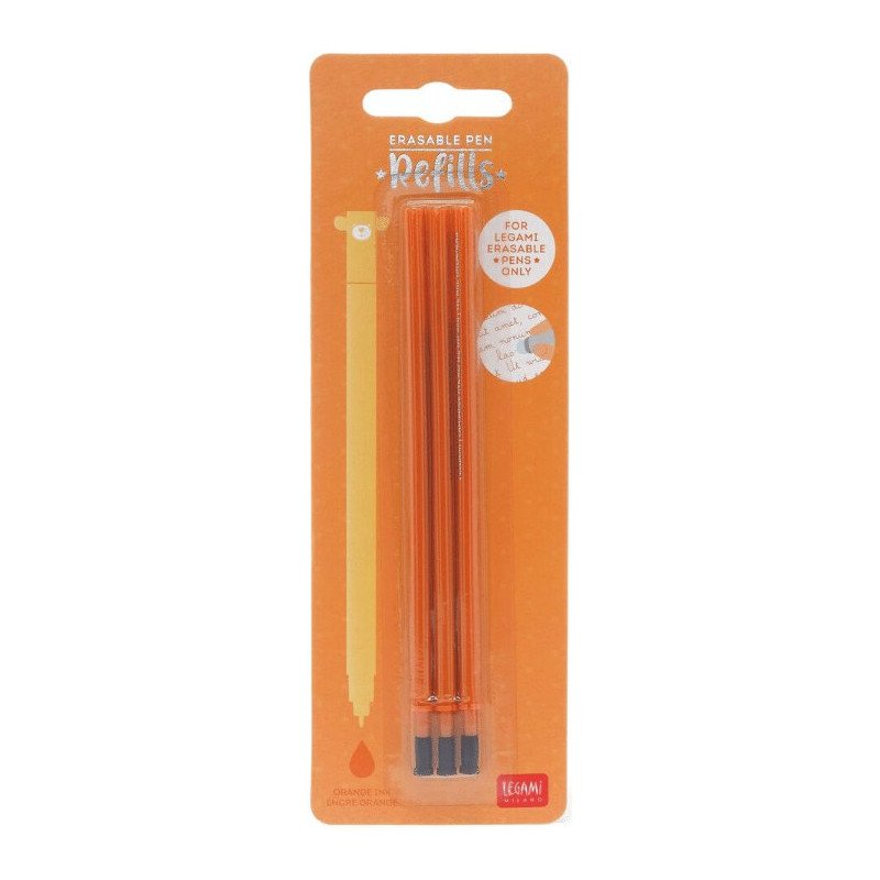 Recharges Orange pour Stylo Effaçable, Legami