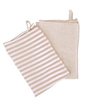 Lot de 2 Essuie-Mains Romie Ficelle 50 x 70 cm Gaze de Coton, L’Effet Papillon