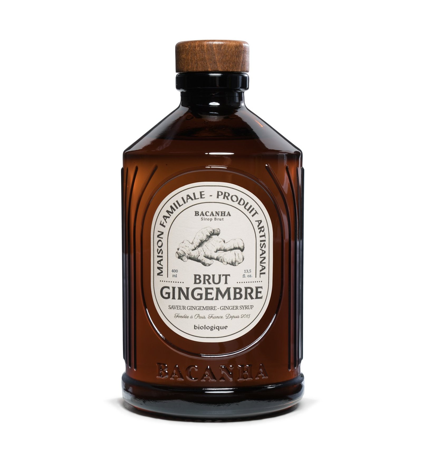 Sirop de Gingembre Brut Biologique 400 ml, Bacanha