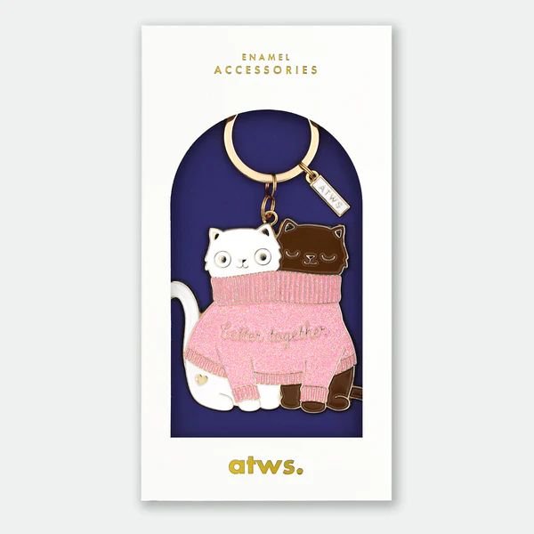 Porte-Clés 2 Chats dans un Pull, ATWS