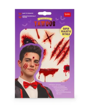 Tatouages Éphémères Scar Halloween, Legami