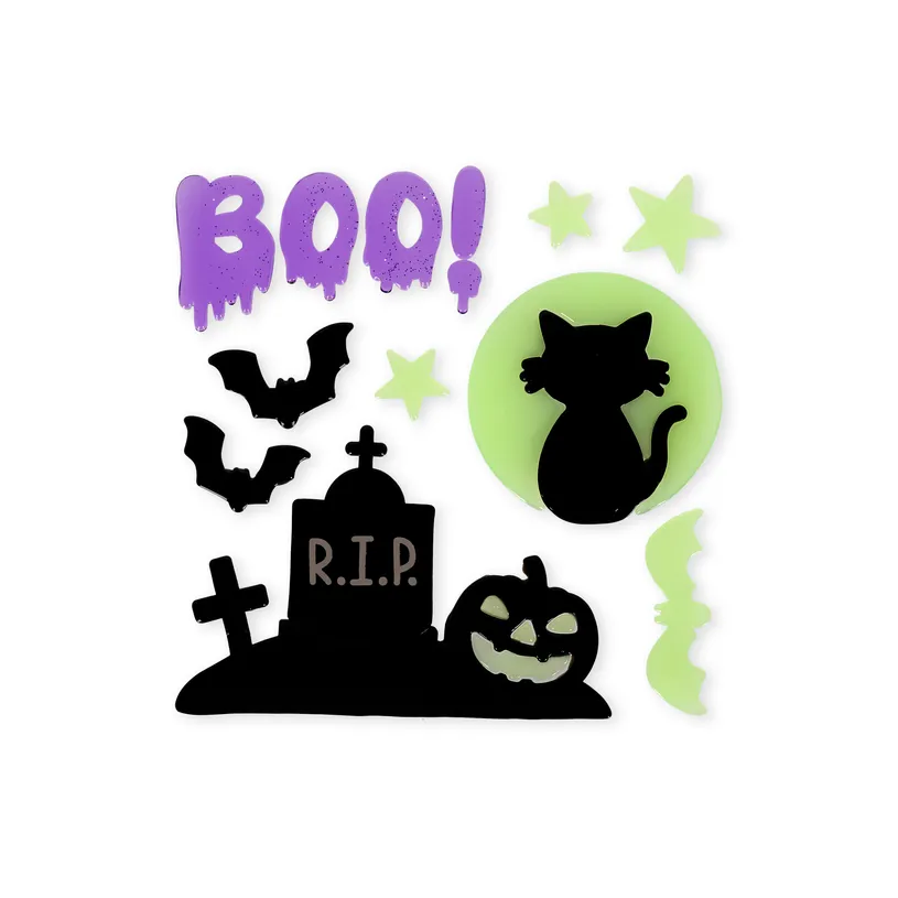 Set d’Autocollants en Gel pour Fenêtre Small Halloween, Legami – Image 2