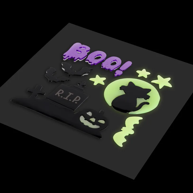 Set d’Autocollants en Gel pour Fenêtre Small Halloween, Legami – Image 4
