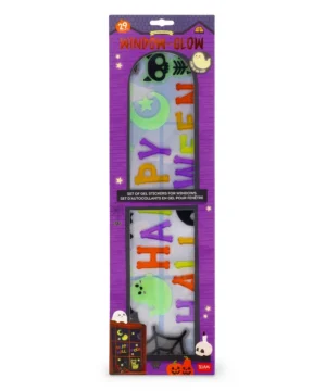 Set d’Autocollants en Gel pour Fenêtre Large Halloween, Legami