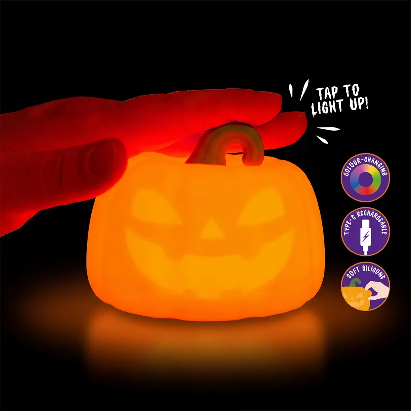 Lumière LED Rechargeable en Silicone Pumpkin Halloween, Legami – Image 2