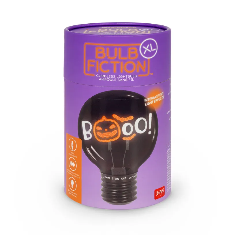 Lampe de Table en Forme d'Ampoule Pumpkin Booo Halloween, Legami