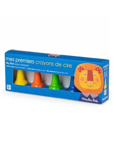 Les Popipop 5 Crayons de Cire, Moulin Roty