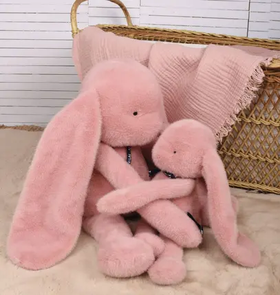 Peluche Lapin Méloé 37 cm Rose, Mailou – Image 2