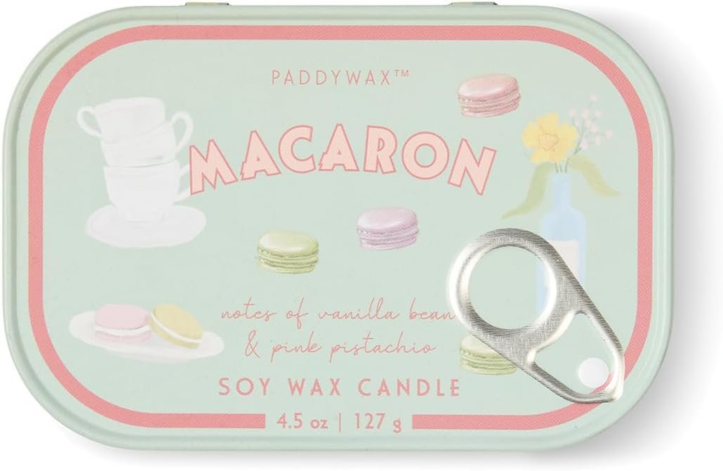 Bougie Parfumée Bistro Macaron Pistache Rose, Paddywax