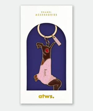 Porte-Clés Teckel – Émail Doré, ATWS