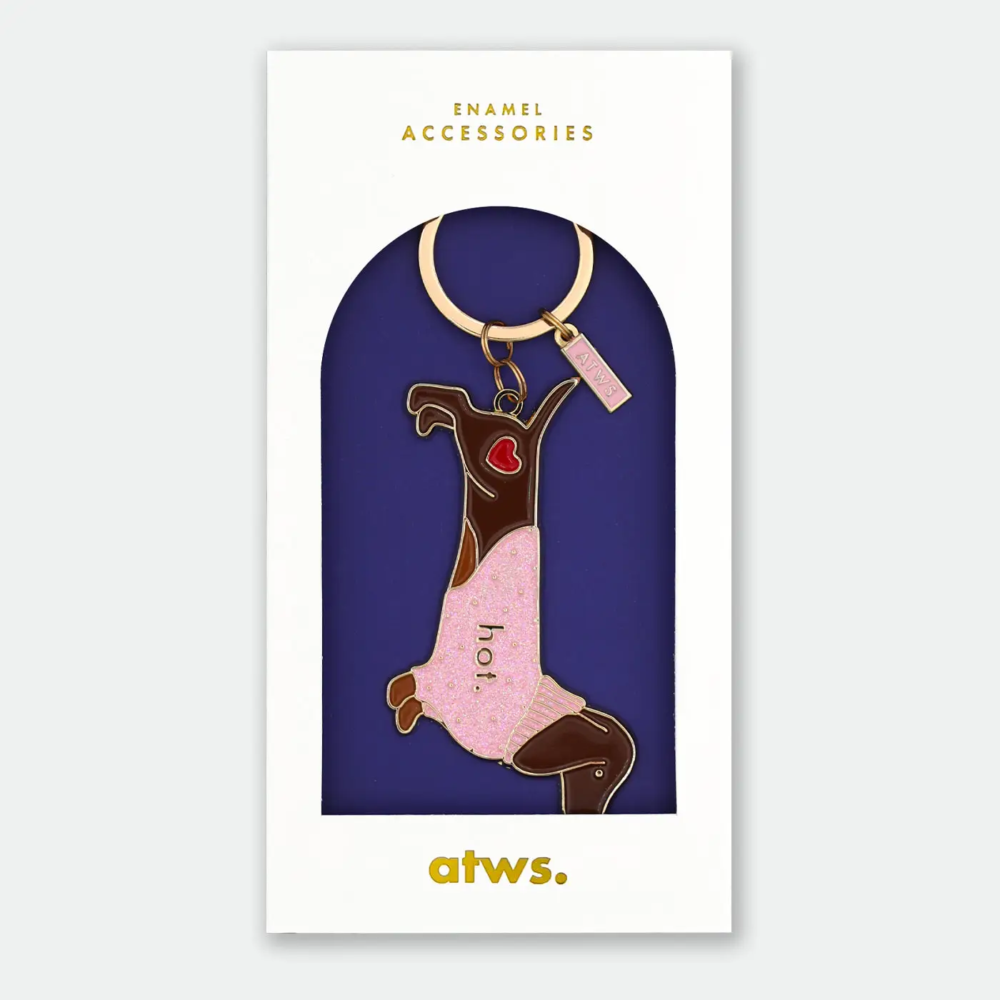 Porte-Clés Teckel – Émail Doré, ATWS