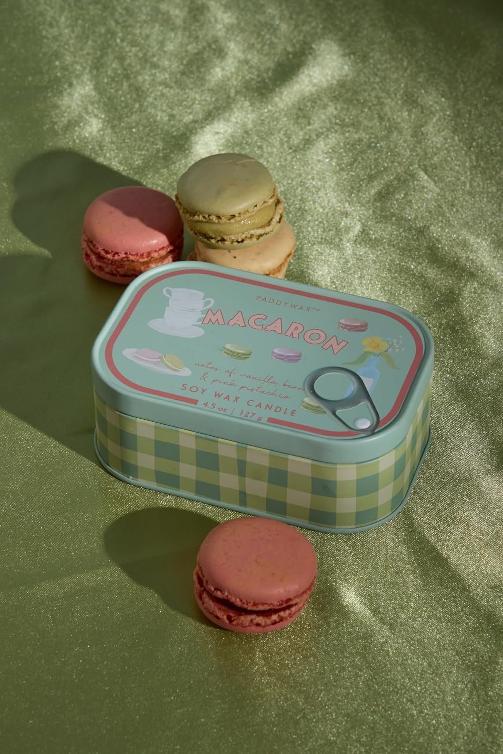 Bougie Parfumée Bistro Macaron Pistache Rose, Paddywax