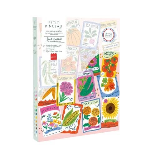 Coffret Peinture au Numéro Petit Pinceau Seed Packets, La Petite Epicerie