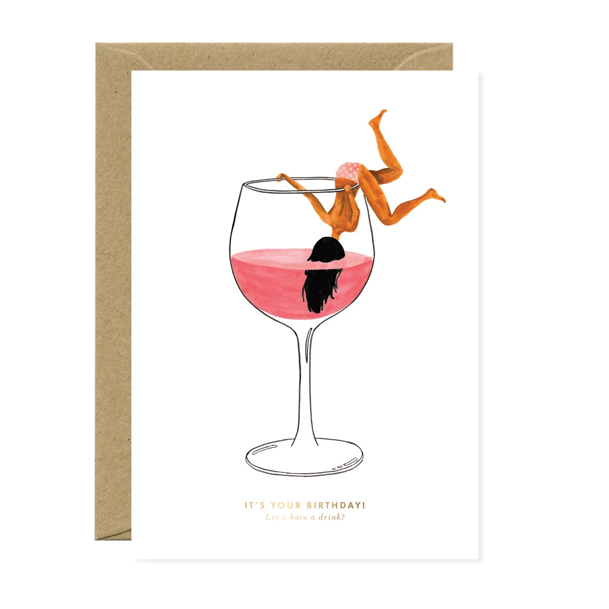 Carte « Juste un Verre » Dorure, ATWS