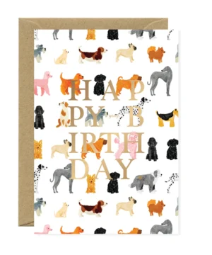 Carte d'Anniversaire Chiens – A6, ATWS