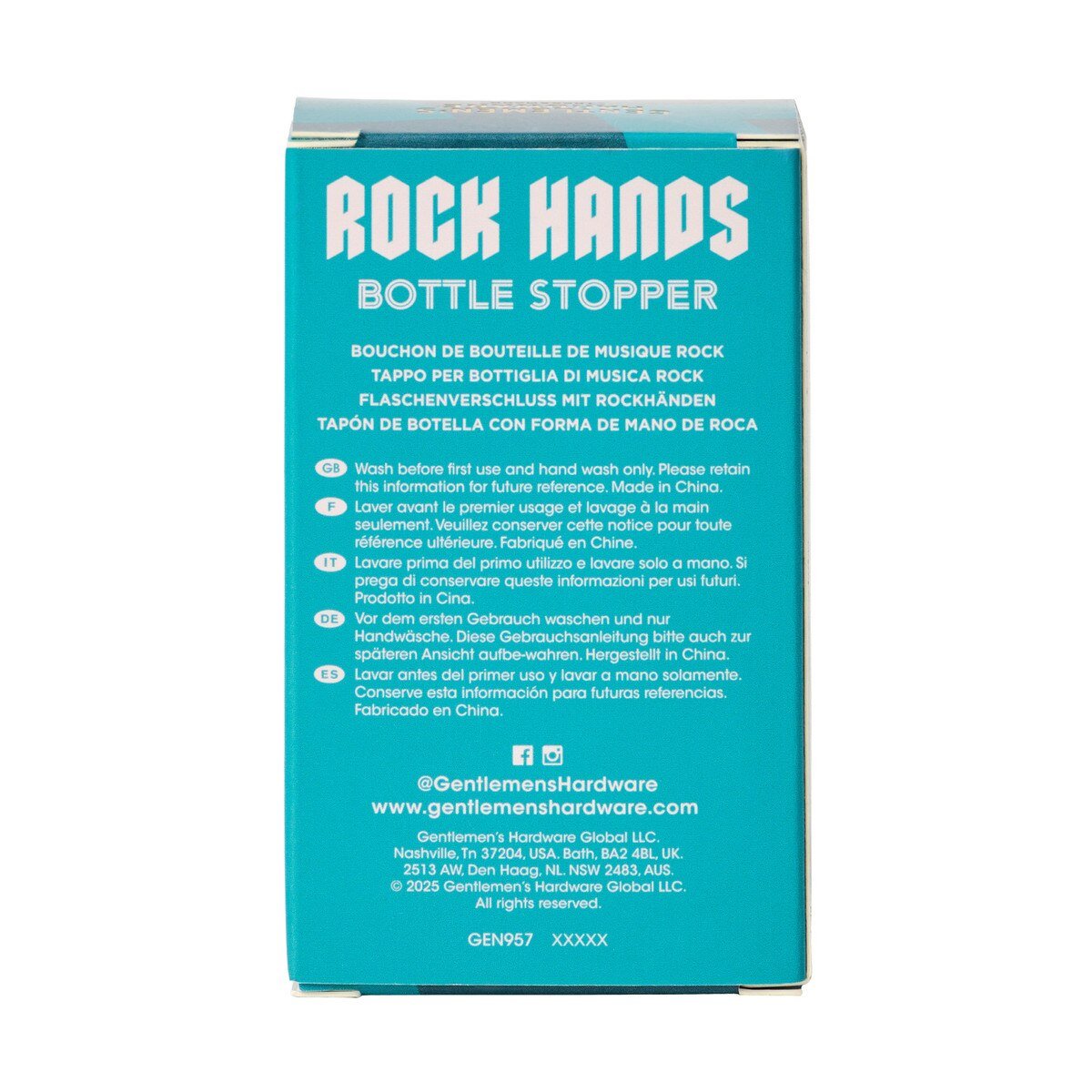 Bouchon de Bouteille Rock Hands Silicone, Paddywax – Image 2