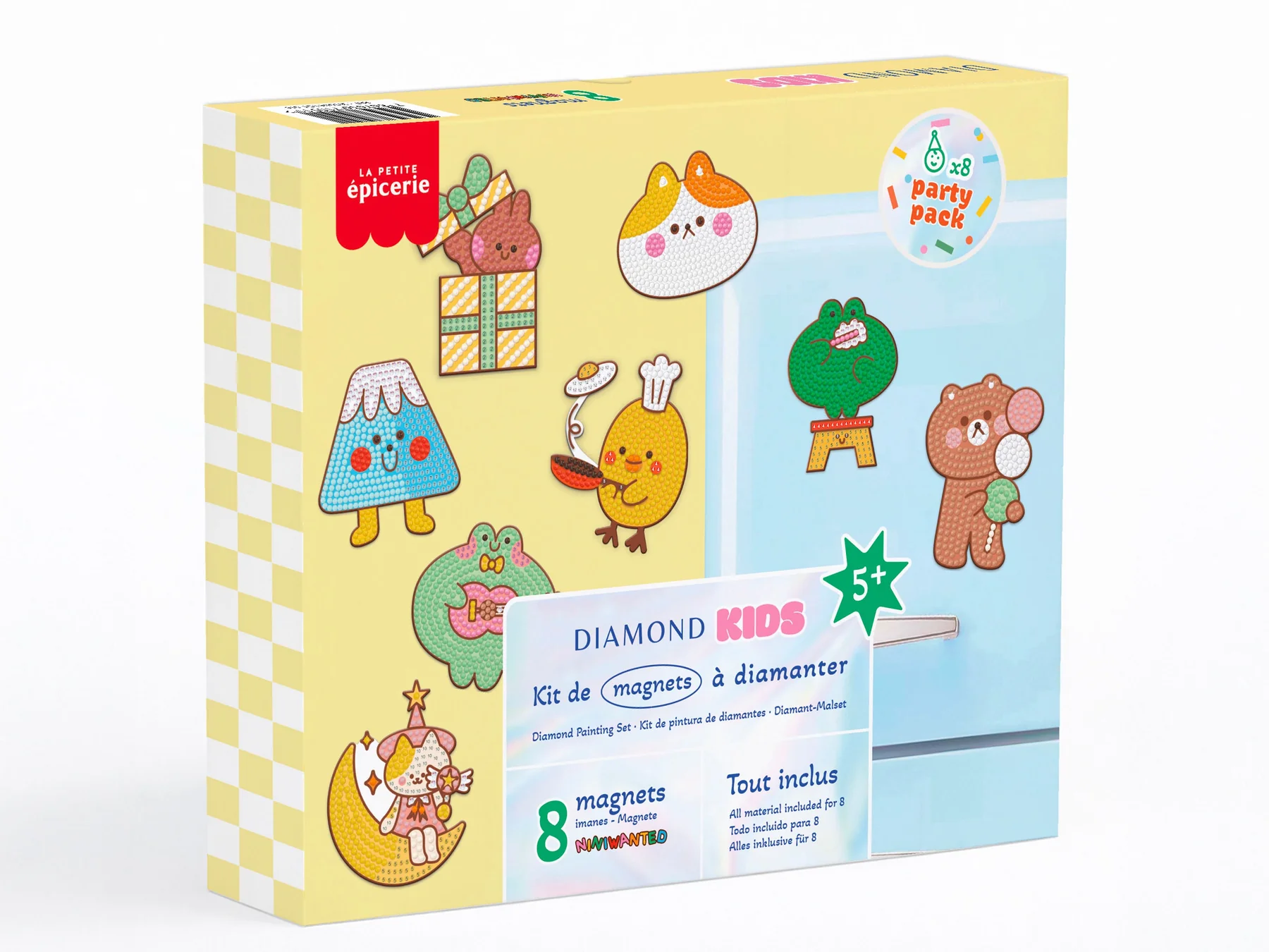 Party Pack Petit Diamond Kids Atelier 8 Magnets, La Petite Epicerie
