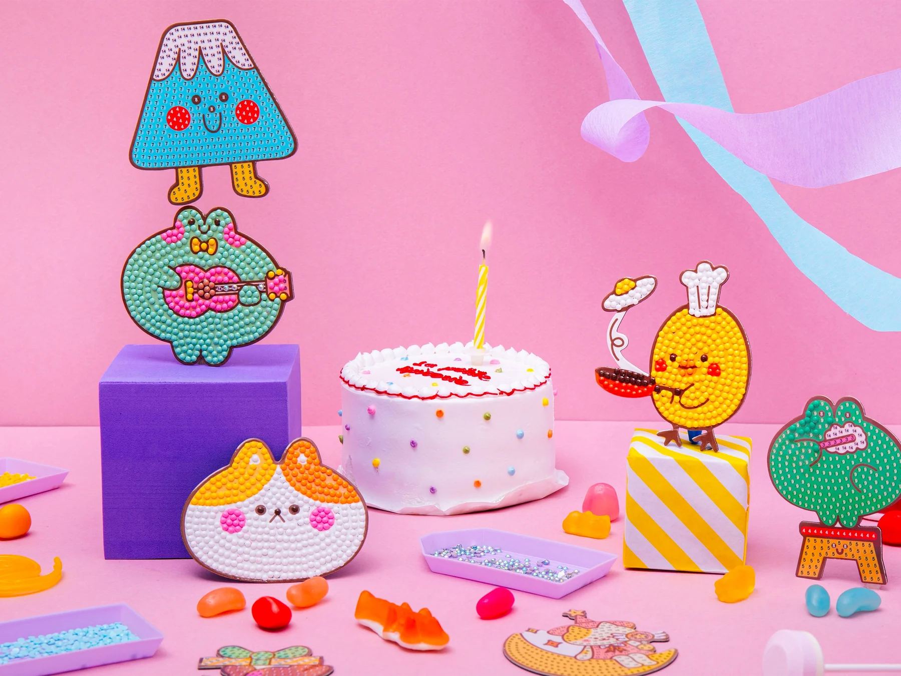 Party Pack Petit Diamond Kids Atelier 8 Magnets, La Petite Epicerie – Image 2