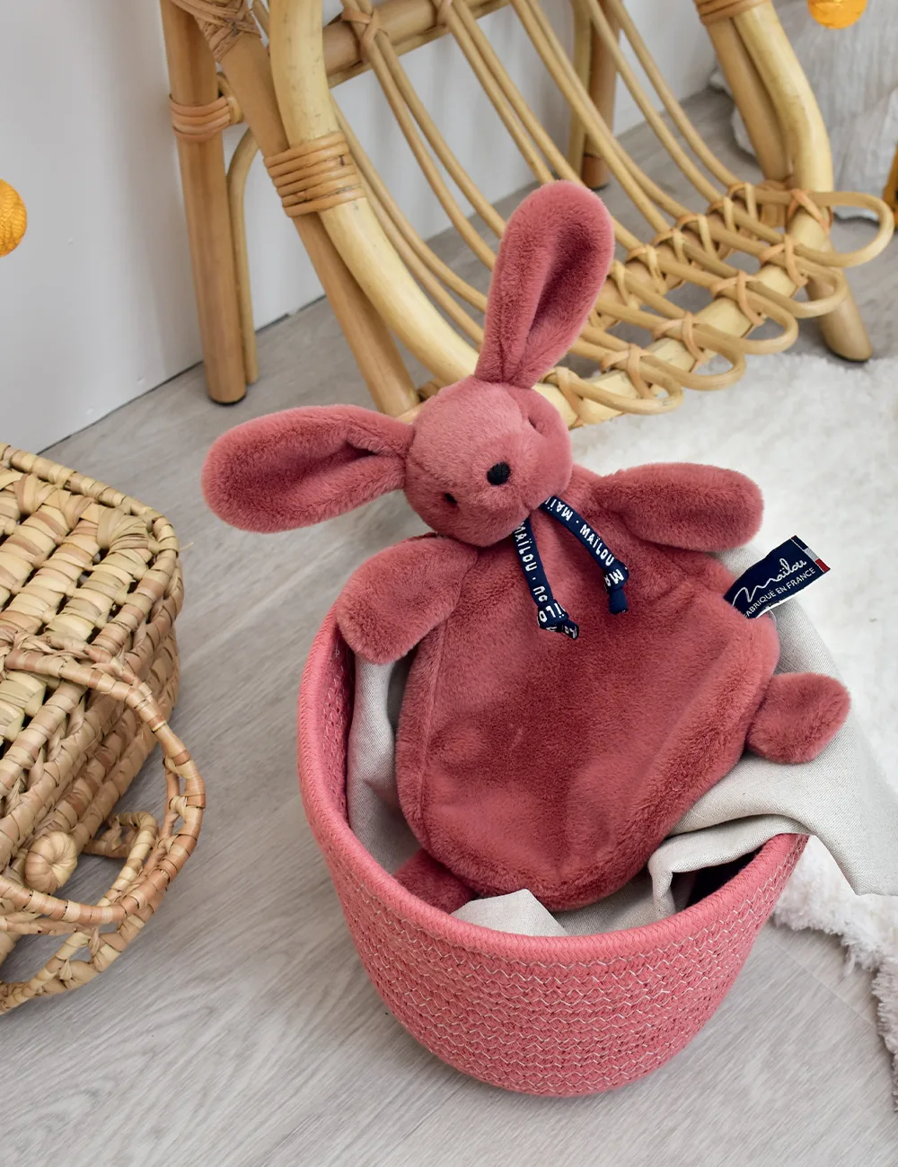 Doudou Lapin Bois de Rose, Mailou – Image 2